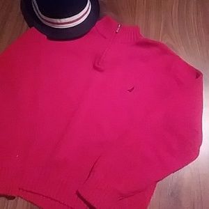 Nautica Red Sweater and shirt set